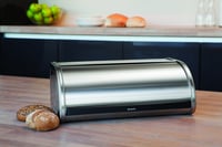 Chlebník Brabantia Roll Top - matná oceľ, pre 2 bochníky, s plochým vrchom, veľký zásobník na chlieb 2