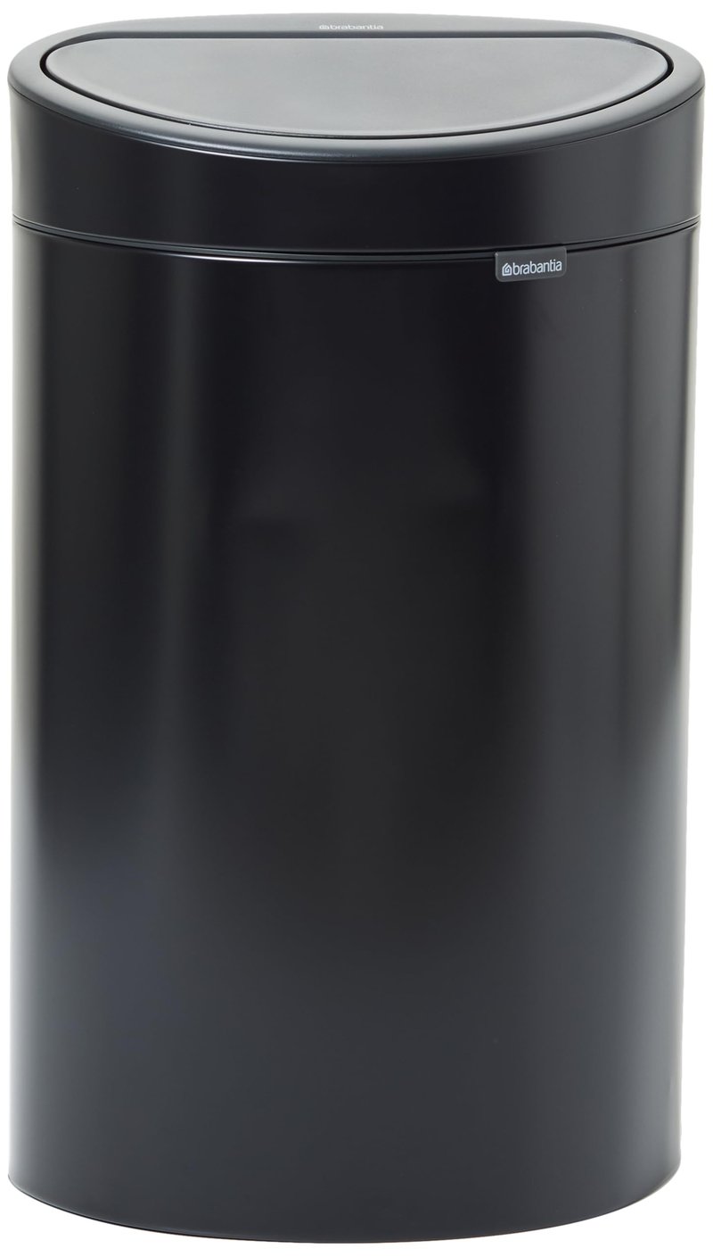 Odpadkový kôš Brabantia Touch Bin s dotykovým otváraním 40 l, matná čierna nehrdzavejúca oceľ, 30,2 x 43,5 x 76,5 cm