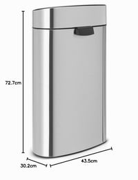 Odpadkový kôš Brabantia Touch Bin s vnútornou plastovou nádobou, matná oceľ, 40 l 6