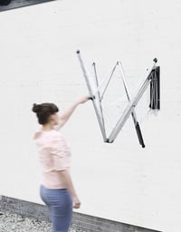 Brabantia WallFix nástenný skladací sušiak na bielizeň s dĺžkou šnúr 24 m, UV odolný protišmykový povrch, kovová sivá, 184x182 cm 4