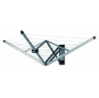 Brabantia WallFix nástenný skladací sušiak na bielizeň s dĺžkou šnúr 24 m, UV odolný protišmykový povrch, kovová sivá, 184x182 cm 1