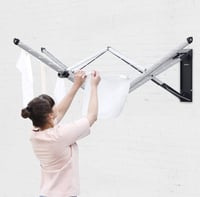 Brabantia WallFix nástenný skladací sušiak na bielizeň s dĺžkou šnúr 24 m, UV odolný protišmykový povrch, kovová sivá, 184x182 cm 3