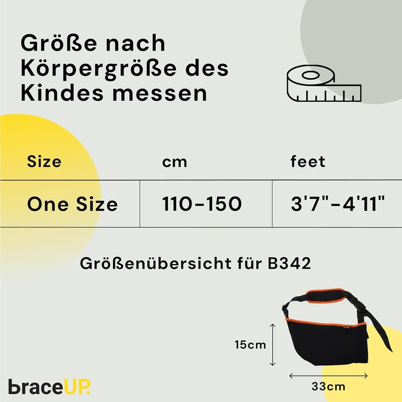 BraceUP Gyermek Karpánt Állítható Vállpánt Fiúknak Lányoknak 110-150cm