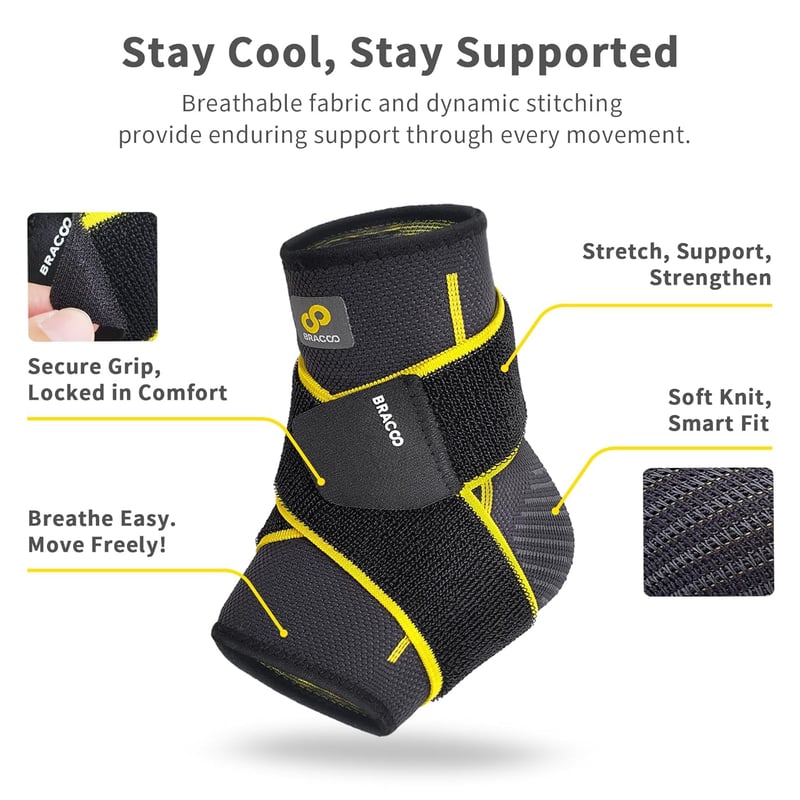 Bracoo FS60 Bokasúly Plantar Fasciitis 2db L/XL Fekete