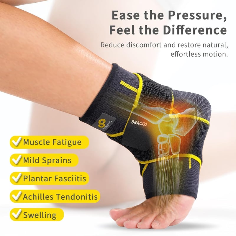 Bracoo FS60 Bokasúly Plantar Fasciitis 2db L/XL Fekete