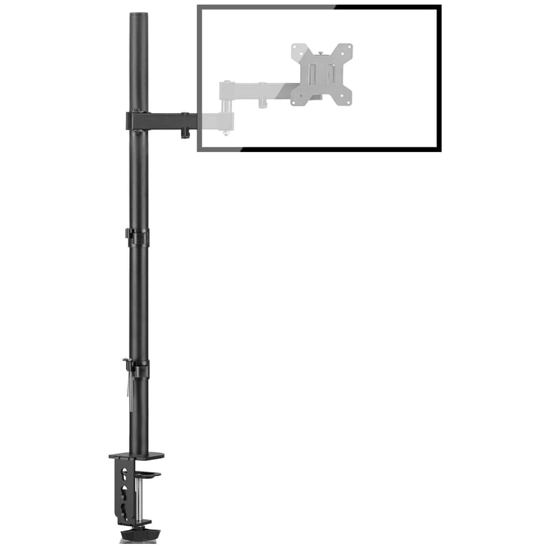 Bracwiser Podesivi nosač monitora - 800mm Visoki stolni držač monitora za ekrane 13-32" - VESA 75/100 Kompatibilan - Crni čelični nosač