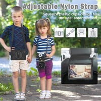 BRAECN Puzdro na Samsung Galaxy Tab A7 Lite 8.7" 2021, nárazuvzdorné s 360° otočným stojanom a remienkom na ruku, s popruhom cez rameno, SM-T225/T220/T227, čierne 5