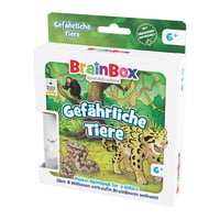 Brain Box 2054902 Pocket Edition Nebezpečné zvieratá – Kompaktná pamäťová a kvízová hra pre deti od 6 rokov, cestovná hra 1