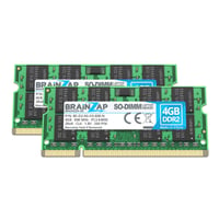 BRAINZAP 8GB (2x4GB) DDR2 800MHz PC2-6400S SO-DIMM CL6 2Rx8 1.8V Unbuffered Non-ECC pamäťový modul pre notebooky 1