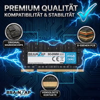 BRAINZAP 8GB (2x4GB) DDR2 800MHz PC2-6400S SO-DIMM CL6 2Rx8 1.8V Unbuffered Non-ECC pamäťový modul pre notebooky 3