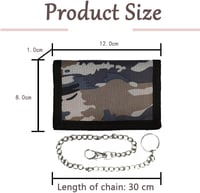Braleto RFID Slim Wallet 2db Gyerek Fiú Férfi Láncos Pénztárca Fekete 2