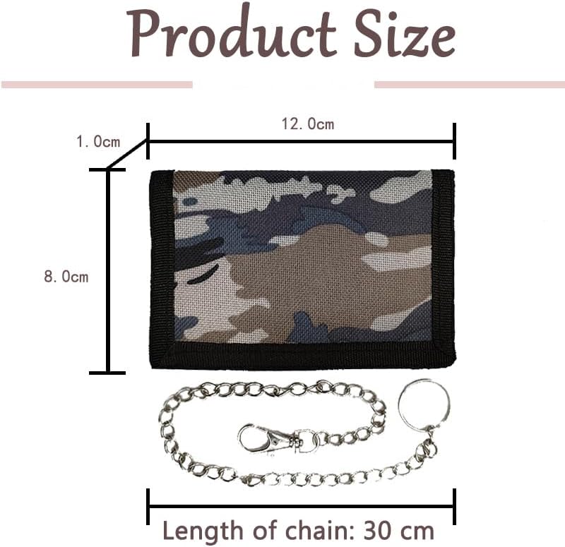 Braleto RFID Slim Wallet 2db Gyerek Fiú Férfi Láncos Pénztárca Fekete