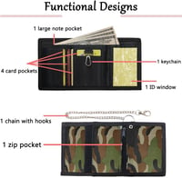 Braleto RFID Slim Wallet 2db Gyerek Fiú Férfi Láncos Pénztárca Fekete 3