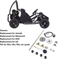 Brandev 29 Inch Go Kart Hátsó Tengely Szett, Féktárcsával és Lánckerékkel 2