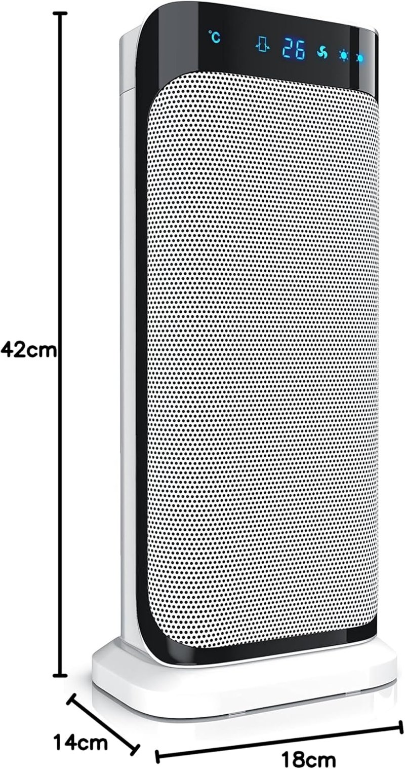 Brandson Ventilátoros Fűtőtest Távirányítóval Fekete