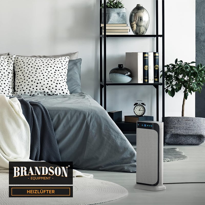 Brandson Ventilátoros Fűtőtest Távirányítóval Fekete