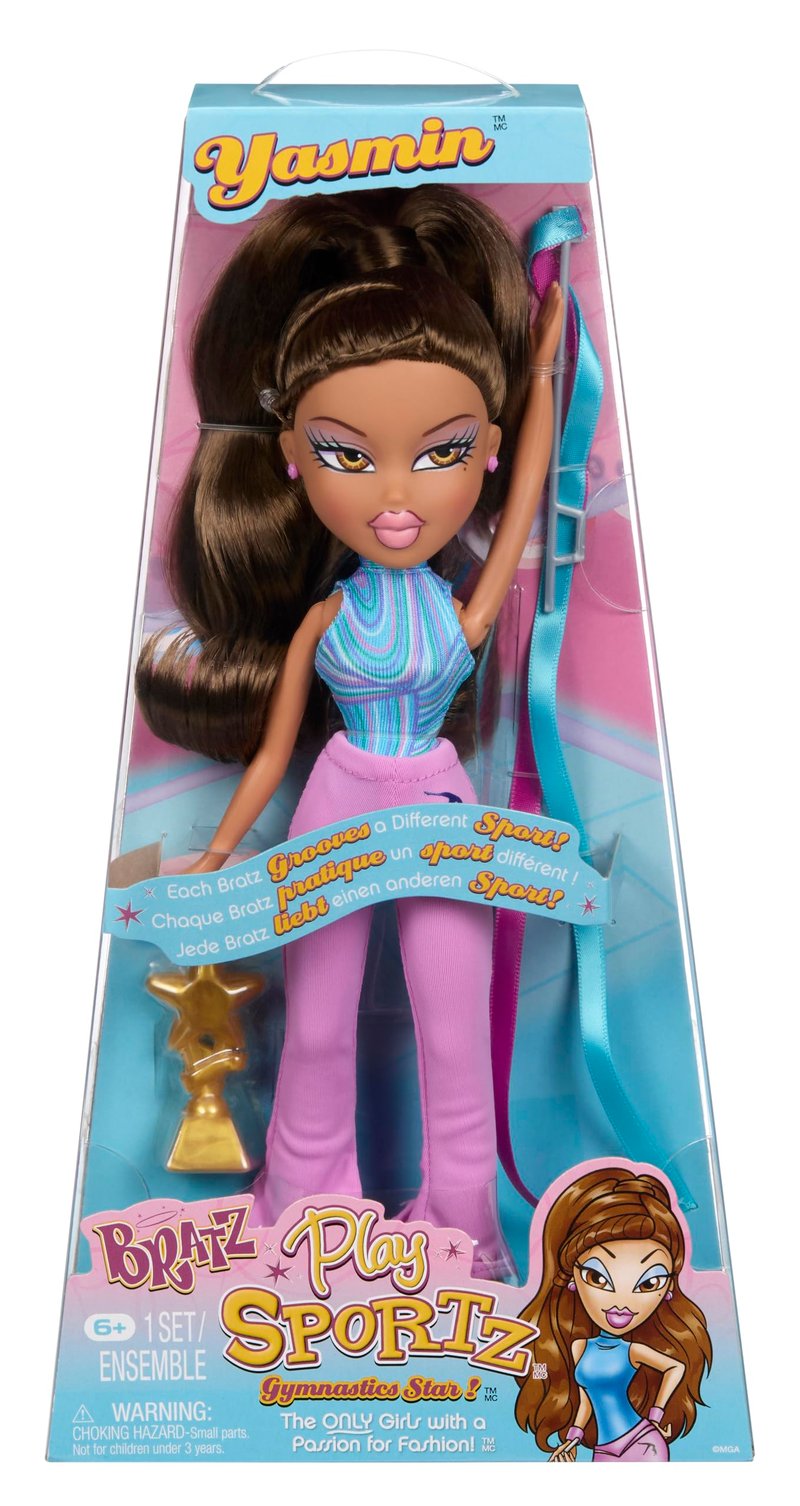Bratz Play Sportz Yasmin gymnastická módna bábika s doplnkami – Športová módna súprava