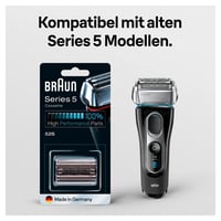 Náhradná holiaca hlava pre elektrický holiaci strojček Braun 52S Series 5 – strieborná, náhradná holiaca hlava pre holiace strojčeky Series 5 3