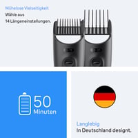 Braun AIO3565 Multigroom All-in-One Series 3 trimer 11 u 1, sivi - trimer za bradu, nos i kosu, 14 postavki duljine, 50 minuta baterije 5