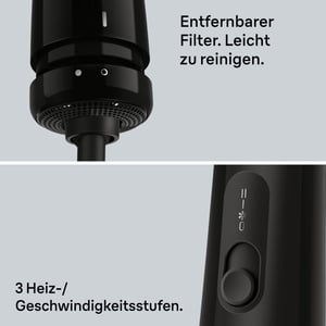 Braun AS1.5 Meleg Levegős Hajkefe 300W Fekete BRAS150E – — Kerek termokefe és Rögzített sörtéjű kefe nélkül (állapot: lásd a 2. képet)