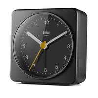 Analógový budík Braun BC03B v čiernej farbe – funkcia snooze a podsvietenie, tichý quartzový strojček, luminiscenčné ručičky, crescendo budenie 4
