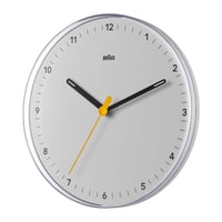 Braun BC26W Klasični analogni zidni sat s tihim kvarcnim mehanizmom, lako čitljiv, promjer 23 cm, bijeli 5