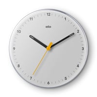 Braun BC26W Klasični analogni zidni sat s tihim kvarcnim mehanizmom, lako čitljiv, promjer 23 cm, bijeli 1