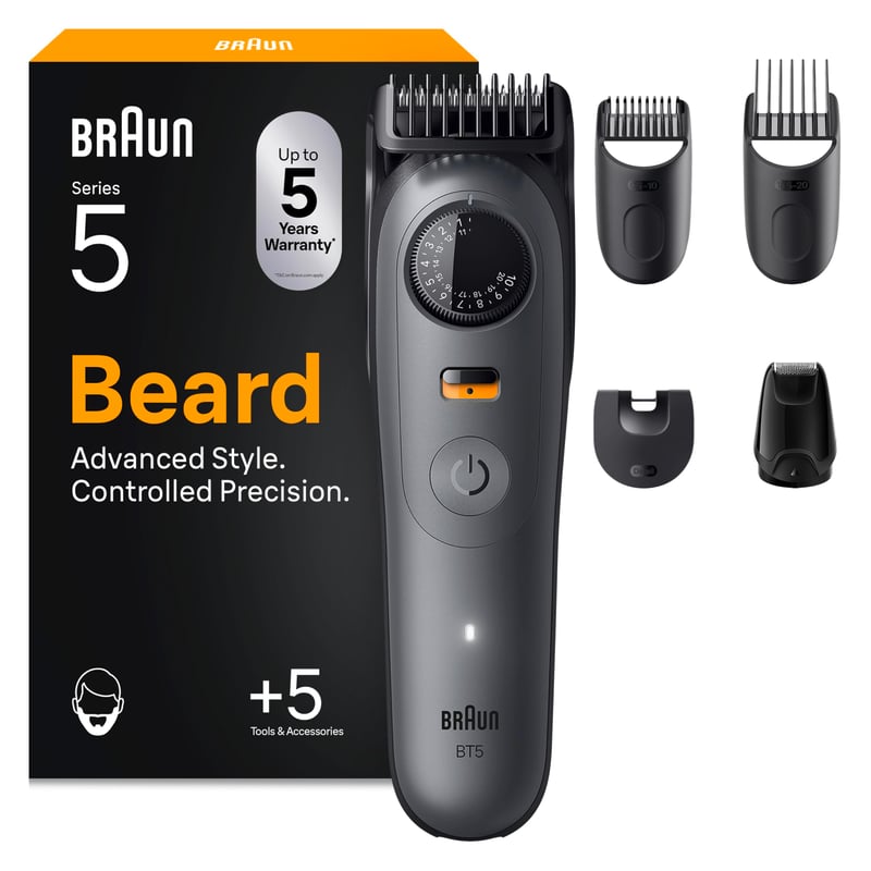 Aparat de tuns barba fără fir Braun BT5525 Series 5 pentru bărbați, Gri