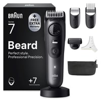 Trimmer pentru barbă fără fir Braun BT7525 Series 7 pentru bărbați, Gri 1