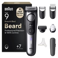 Trimmer pentru barbă fără fir Braun BT9520 Series 9 pentru bărbați, Crom 1