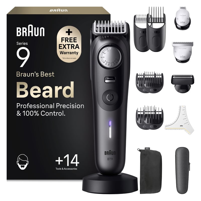 Zastrihávač brady Braun BT9565 Series 9, pánsky, bezdrôtový, titánový