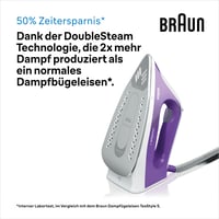 Parná žehliaca stanica Braun CareStyle 1 IS 1014 VI, parný ráz 360 g/min, nádržka 1,5 l, žehliaca plocha SuperCeramic, 2200 W, fialová 5