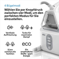 Parný generátor Braun CareStyle 3 IS3132WH so žehliacou plochou FreeGlide 3D — Nádržka na vodu je prasknutá, zariadenie sa zapne, použité (stav: pozri 2. obrázok) 3