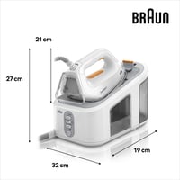 Parný generátor Braun CareStyle 3 IS3132WH so žehliacou plochou FreeGlide 3D — Nádržka na vodu je prasknutá, zariadenie sa zapne, použité (stav: pozri 2. obrázok) 4