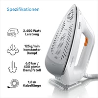 Parný generátor Braun CareStyle 3 IS3132WH so žehliacou plochou FreeGlide 3D — Nádržka na vodu je prasknutá, zariadenie sa zapne, použité (stav: pozri 2. obrázok) 5