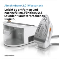 Parný generátor Braun CareStyle 3 IS3132WH so žehliacou plochou FreeGlide 3D — Nádržka na vodu je prasknutá, zariadenie sa zapne, použité (stav: pozri 2. obrázok) 7