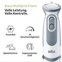 Braun MQ 5235WH MultiQuick 5 Vario 1000W Merülőmixer Rozsdamentes Acél Fehér 3