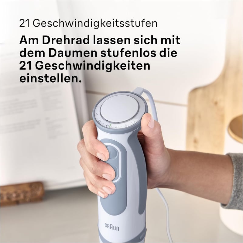 Braun MQ 5235WH MultiQuick 5 Vario 1000W Merülőmixer Rozsdamentes Acél Fehér