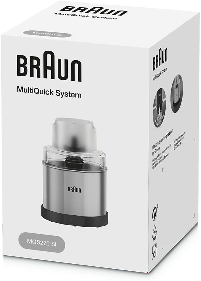 Braun MQS 270 SI kávé és fűszermalom EasyClick Plus rendszerrel MultiQuick botmixerhez
