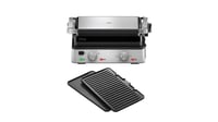 Grătar electric Braun MultiGrill 7 CG7020 3 în 1, Contact Grill, BBQ și Cuptor, suprafață mare de gătire (12 burgeri), 2000 W, 230°, compatibil cu mașina de spălat vase, tavă de scurgere pentru grăsimi 1