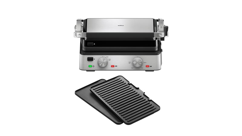 Grătar electric Braun MultiGrill 7 CG7020 3 în 1, Contact Grill, BBQ și Cuptor, suprafață mare de gătire (12 burgeri), 2000 W, 230°, compatibil cu mașina de spălat vase, tavă de scurgere pentru grăsimi