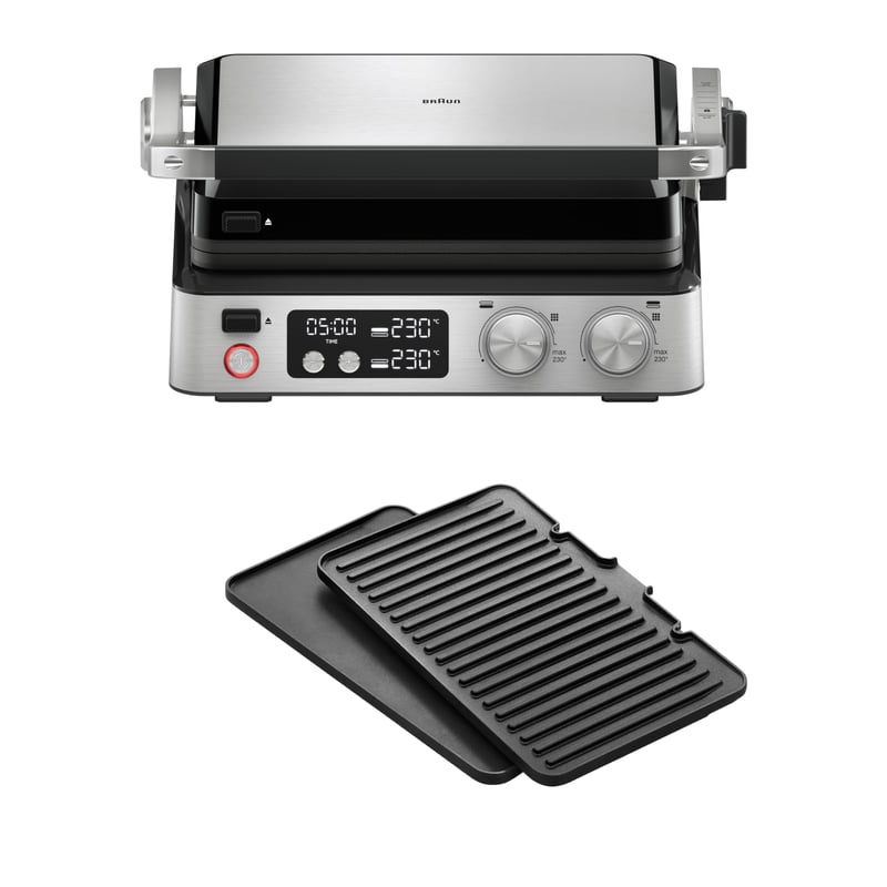 Kontaktný gril Braun MultiGrill 7 CG7040 3 v 1, BBQ a rúra, 2000 W, 230°, veľká grilovacia plocha (12 burgerov), vhodný do umývačky riadu, odkvapkávacia miska na tuk, vnútorný elektrický gril