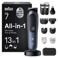 Set trimmer 13-în-1 Braun Multigroom All-in-One Series 7 AIO7565 – albastru, aparat pentru îngrijirea bărbii și a corpului 1