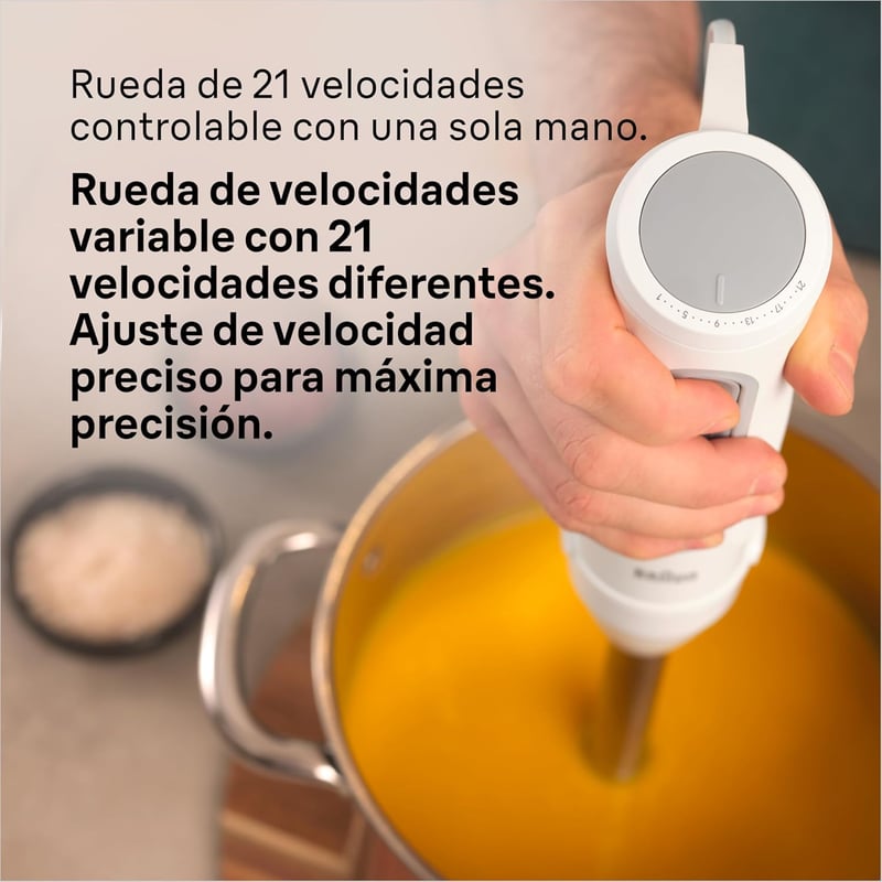 Braun MultiQuick 5 1000W kézi turmixgép 21 fokozat rozsdamentes acél fehér