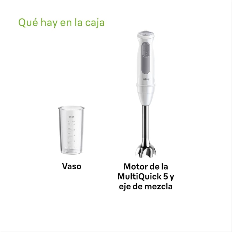 Braun MultiQuick 5 1000W kézi turmixgép 21 fokozat rozsdamentes acél fehér