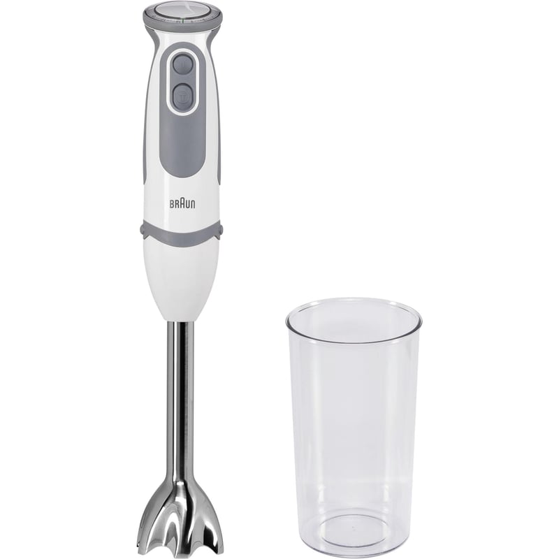 Štapni mikser Braun MultiQuick 5 Vario MQ 5200WH, 1000 W, s mjernom posudom od 600 ml - bijela/siva