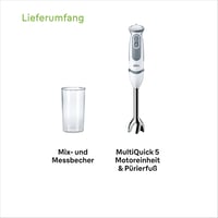 Braun MultiQuick 5 Vario MQ 5200WH Kézi Turmixgép Rozsdamentes Keverőtalppal 1000W 7