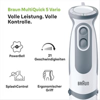 Braun MultiQuick 5 Vario MQ 5200WH Kézi Turmixgép Rozsdamentes Keverőtalppal 1000W 3