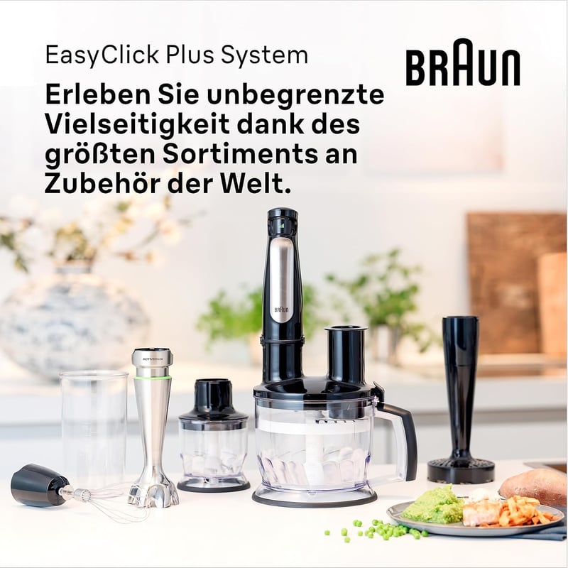Braun MultiQuick 7 MQ 7035X 1000W Botmixer Rozsdamentes Keverőfejjel és Tartozékokkal