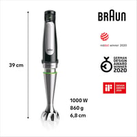 Braun MultiQuick 7 MQ 7035X 1000W Botmixer Rozsdamentes Keverőfejjel és Tartozékokkal 3